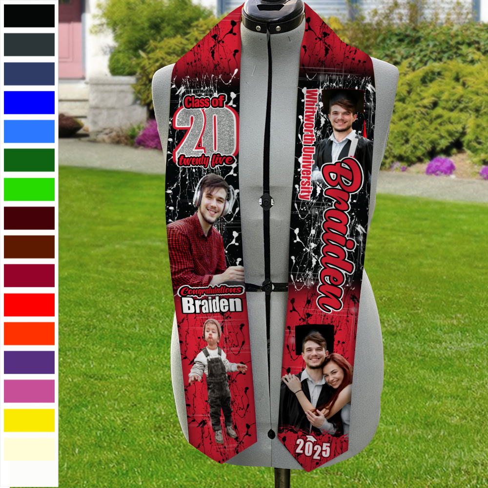 Custom Photo Class of 20 Twenty Six Gradauation Stoles N369 890455