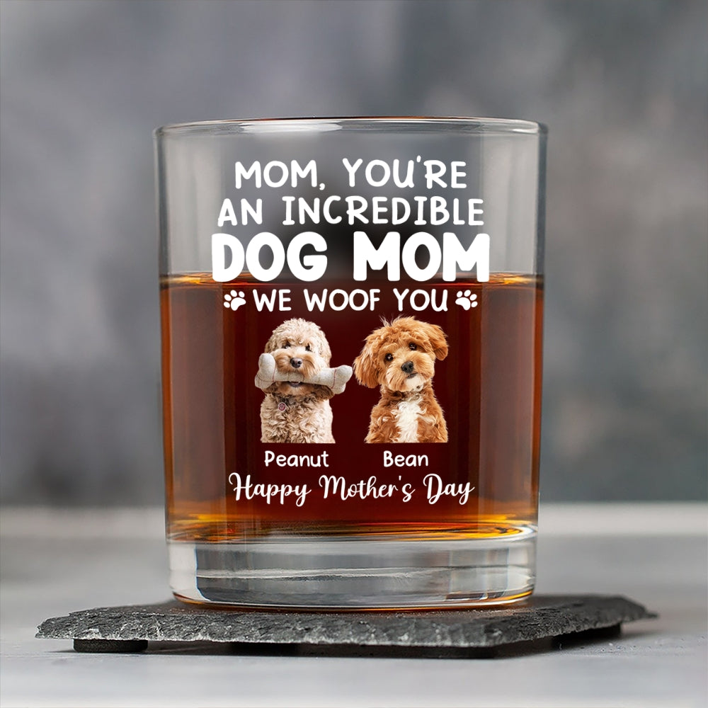 Custom Photo Incredible Dog Dad Whiskey Glass Father's Day Gift CH07 895986