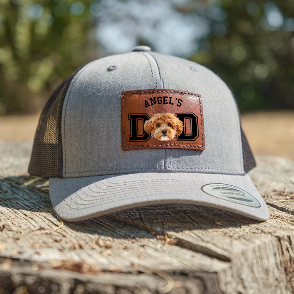Custom Dog Cat Photo Dad Leather Patch CH07 895956