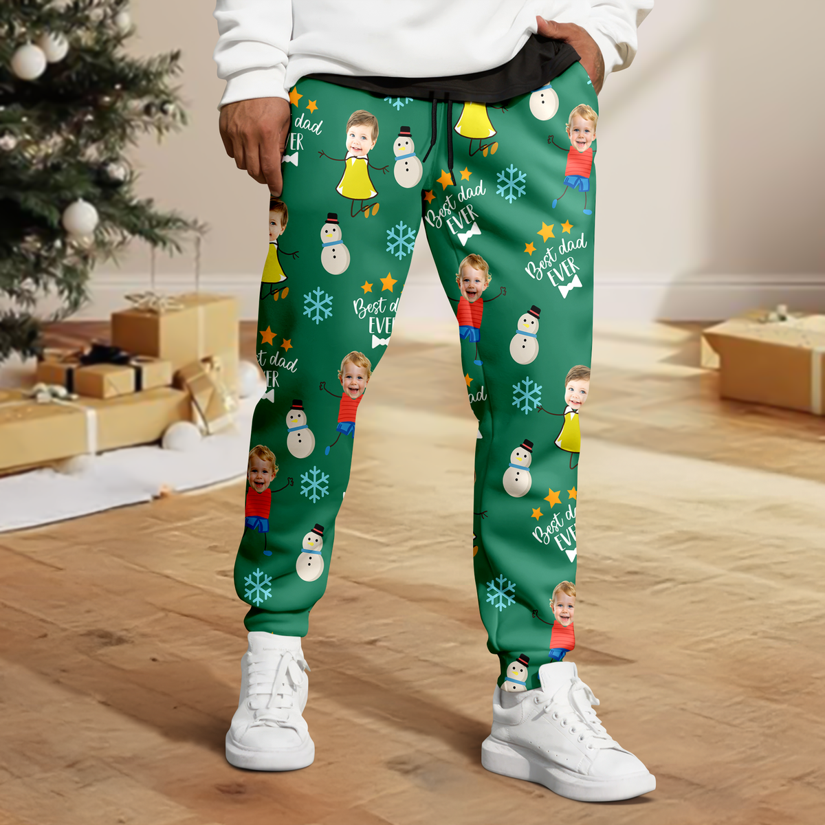 Custom Face Kid Best Mom Ever, Best Dad Ever Sweatpants HA75 892868