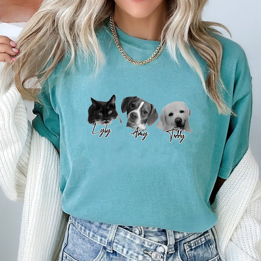 Custom Pet Portrait Dog Comfort Shirt HO82 894886
