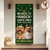 Custom Photo No Need To Knock Santa Paw Know You're Here - Personalized Door Cover CH07 896854