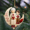 Personalized Gift Grandparents With Grandkids Moon Love Acrylic Ornament LM32 895623