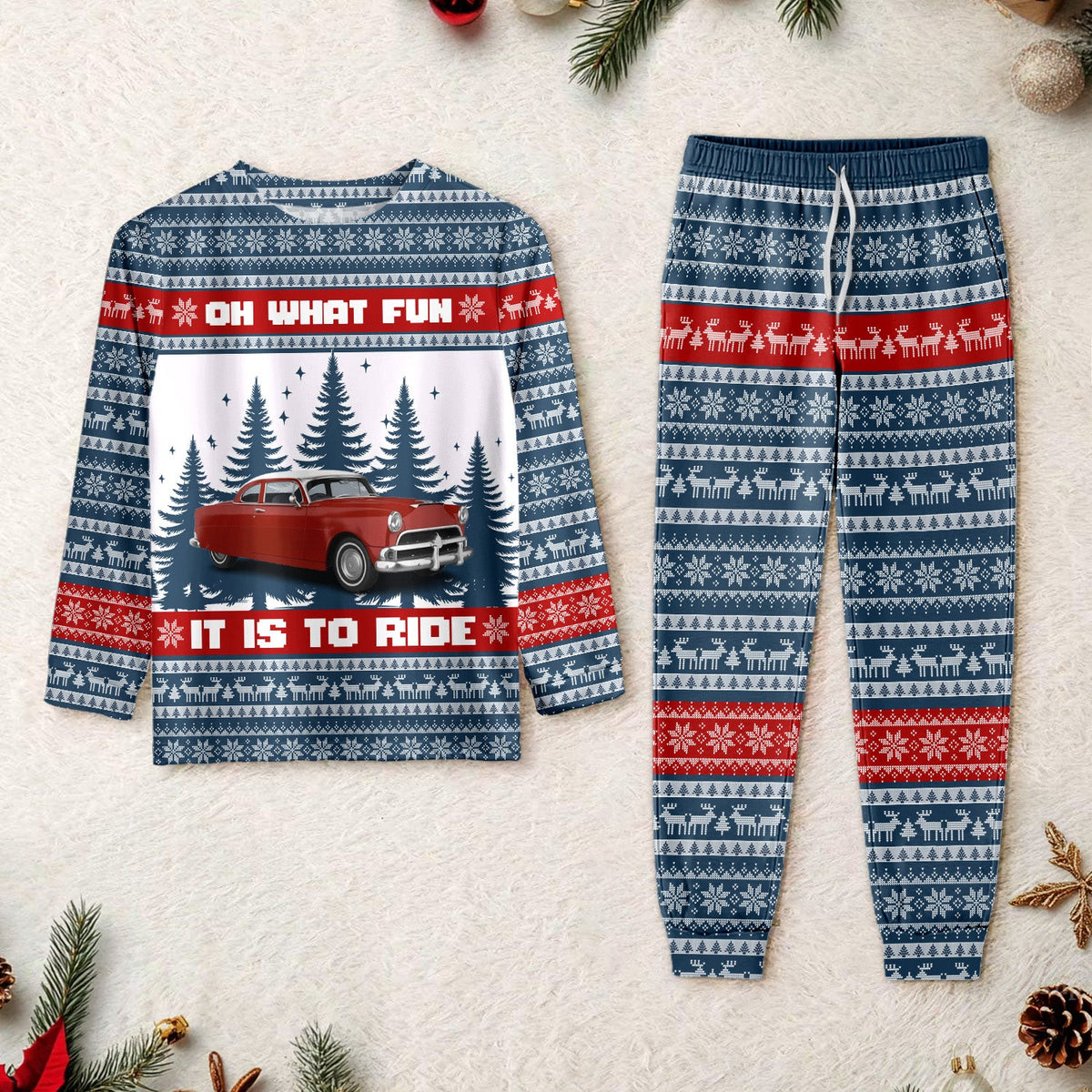 Custom Car Photo Oh What Fun It Is To Ride Sleepwear For Men, Car Lovers CH07 895624