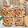 Custom Mom Photo Glass Can With Lid Christmas Gift For Family TH10 896795