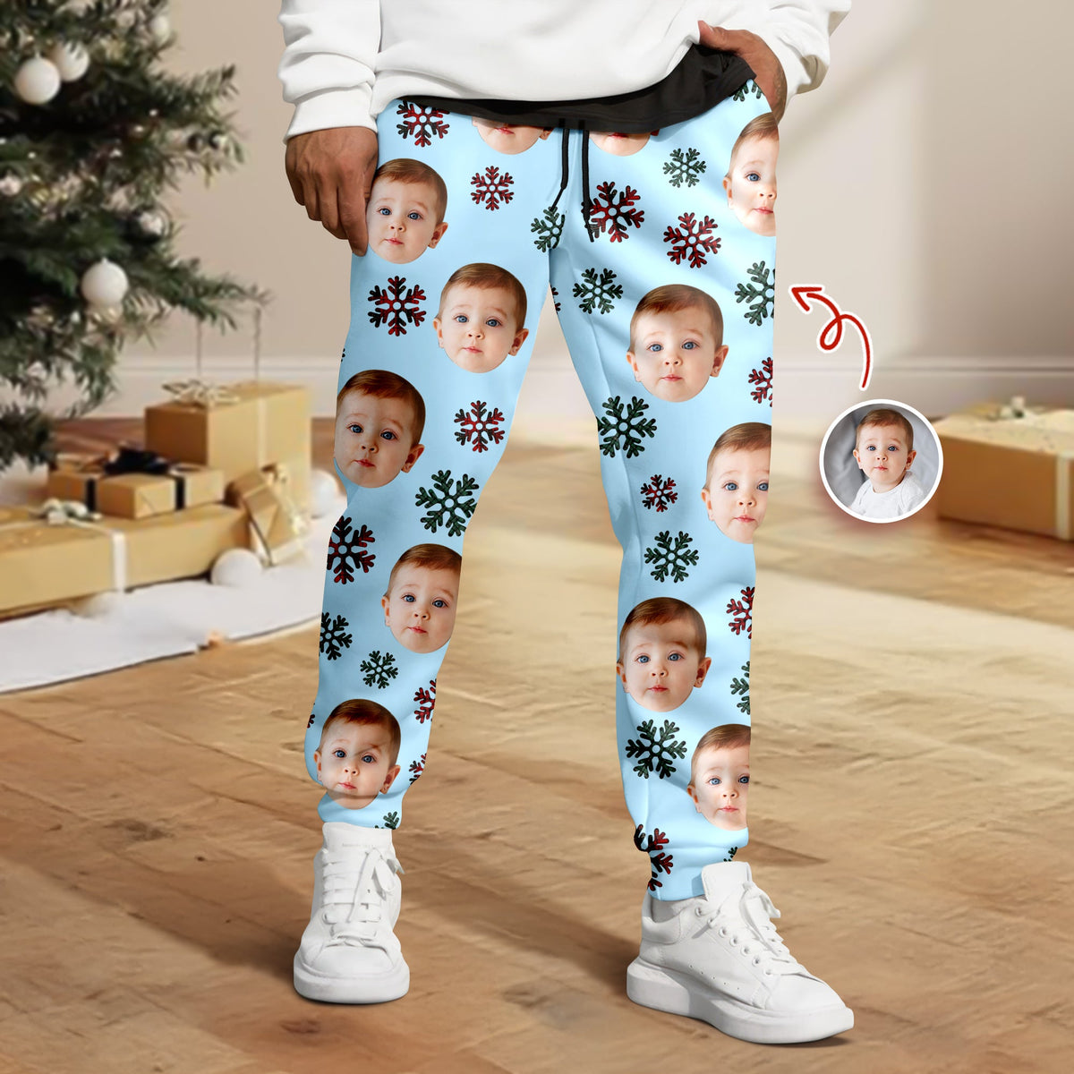 Custom Face Kid Family Personalized Christmas Sweatpants HA75 898424