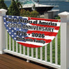 Custom Family Name USA 250th Anniversary Non-Pleated Fan Flag TH10 898295