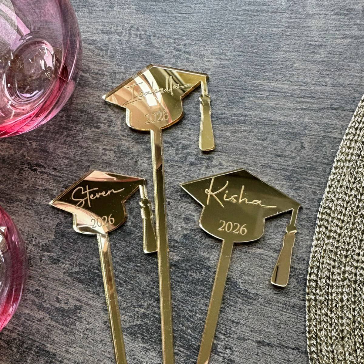 Custom Class Of 2026 Graduation Drink Stirrers HO82, Graduation Decor HO82 901528