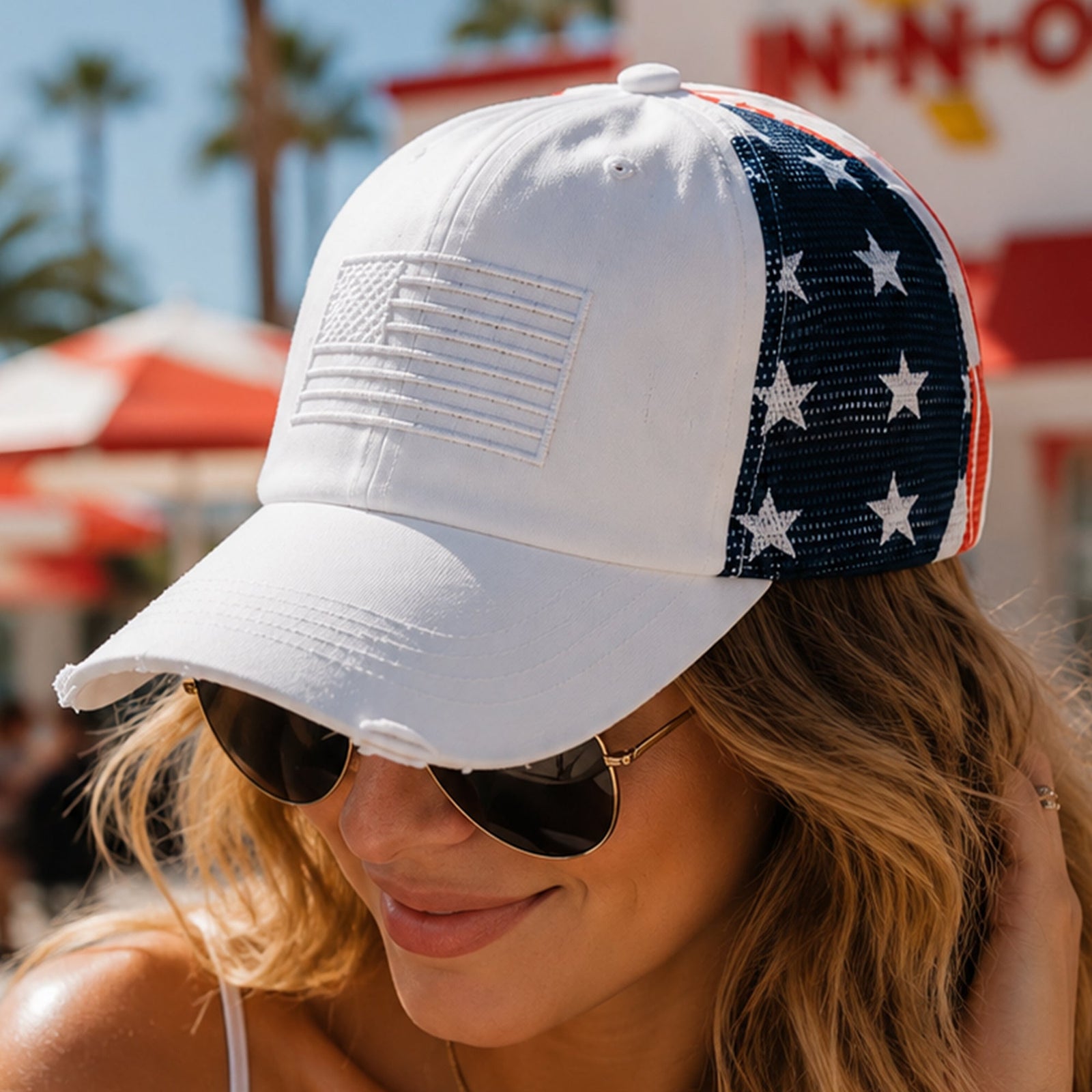 America Flag Embroidered Trucker Hat - Gift For US 250th Anniversary HO82 902758