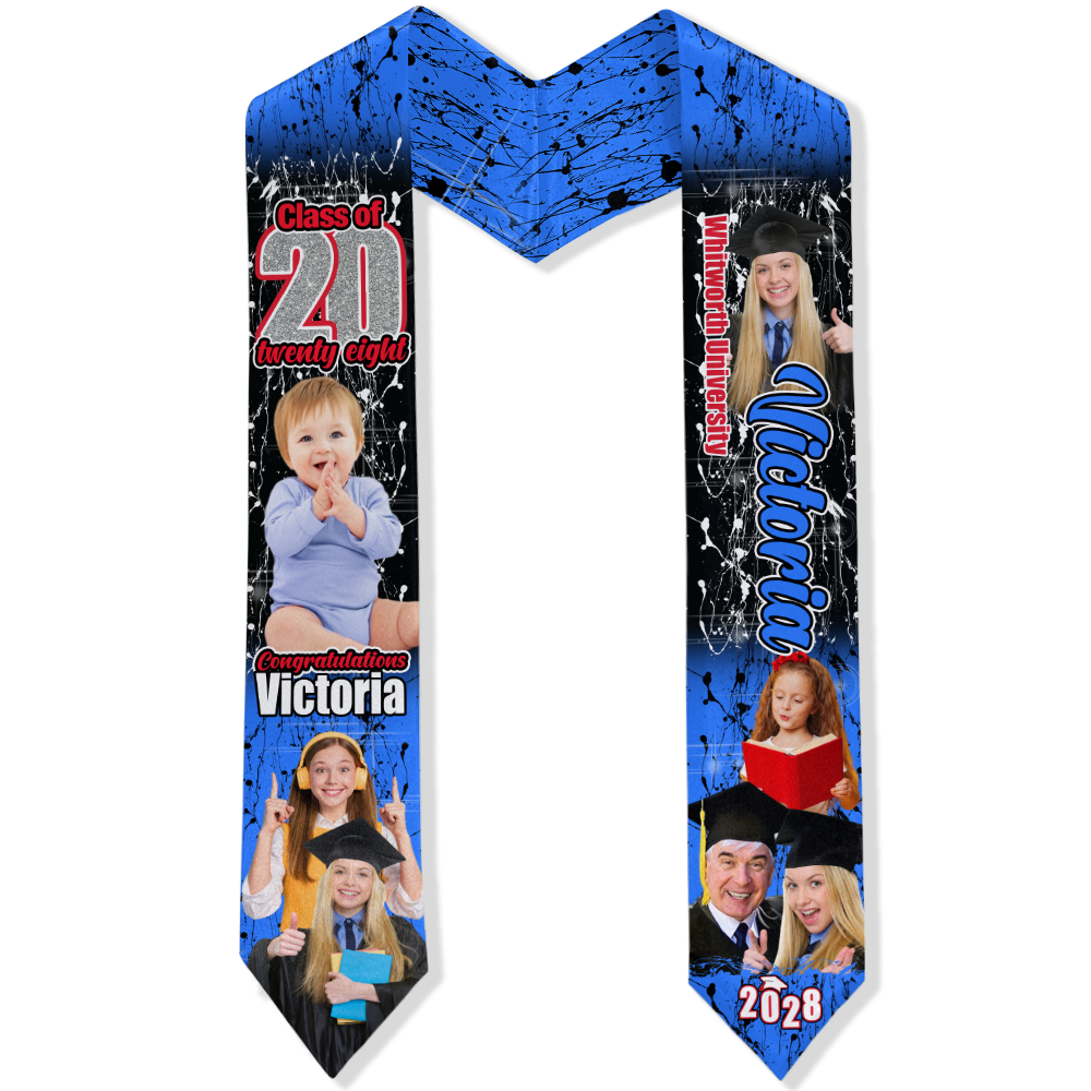 Custom Photo Class of 20 Twenty Six Gradauation Stoles N369 890455