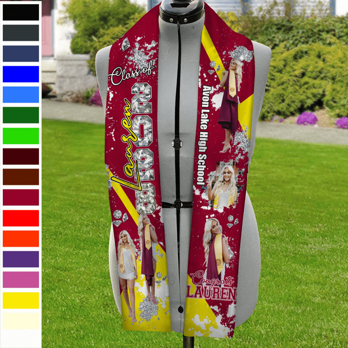 Custom Photo Class Of 2026 Congrats Graduation Gift Stoles N369 890138