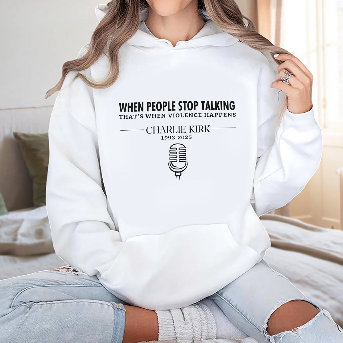 When People Stop Talking That When That's When Violence Happens Bright Shirt LM32 65429
