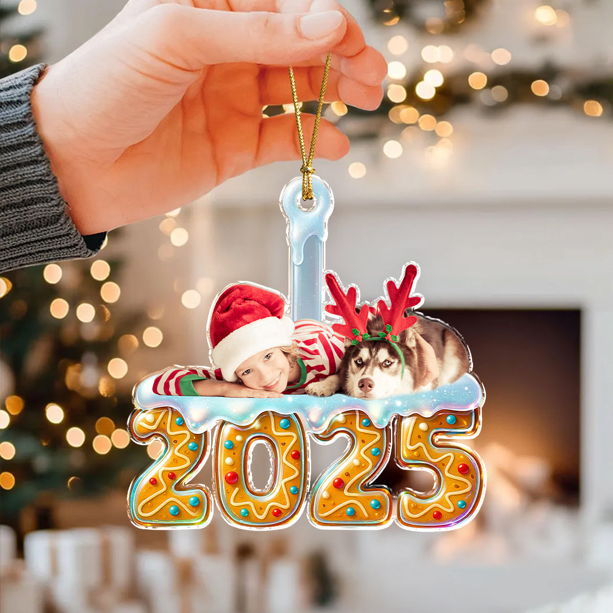 Custom Family Photo Acrylic Ornament Christmas Gifts HA75 897918