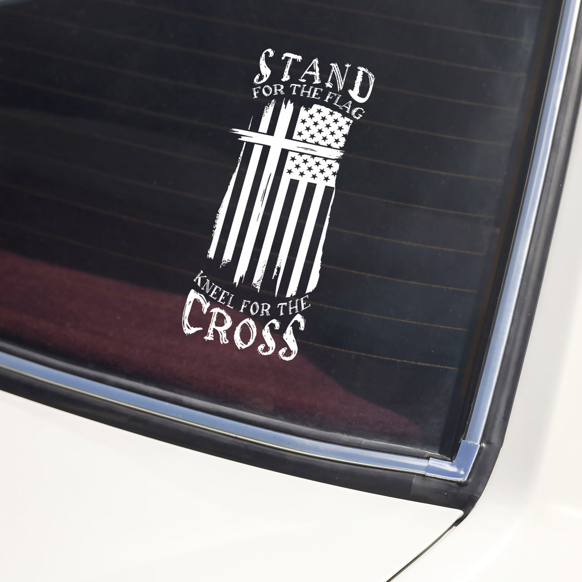 Stand for The Flag Kneel for The Cross Car Window Decal Sticker LM32 897351