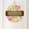 Custom Teacher Name With Floral Layer Doorsign, Back To School Gift HO82 894302