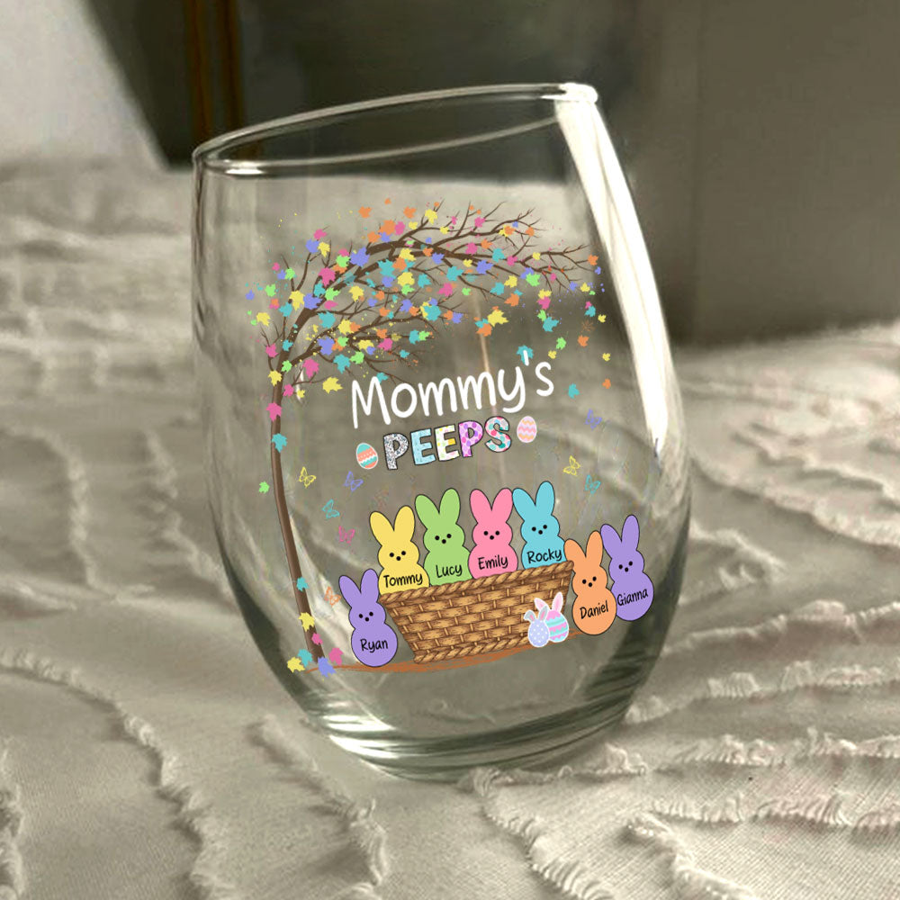 Custom Family Bunny Easter Personalized Wine Glass TH10 892509