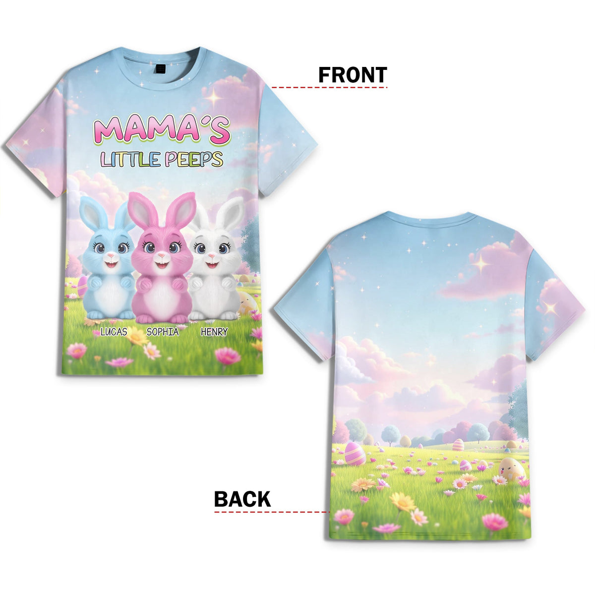 Personalized Grandma's Little Peeps Easter 3D Shirt Funny Gift For Mom, Grandma Ch07 895264