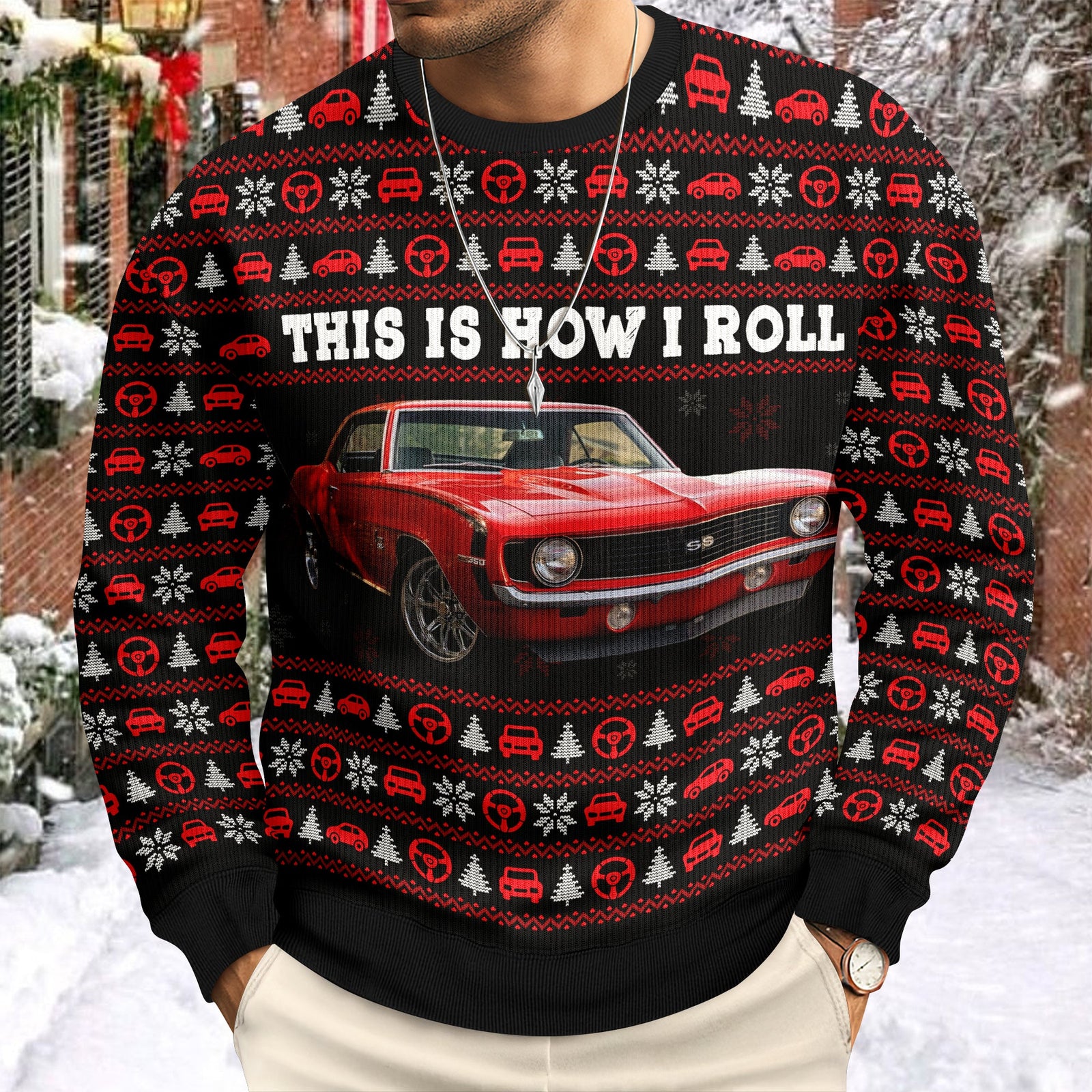 Custom Photo This Is How I Roll Christmas Ugly Sweater CH07 896680