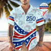 Custom Name USA 250th Anniversary 1776-2026 Hawaii Shirt - 4th of July Patriotic Gift HO82 901704