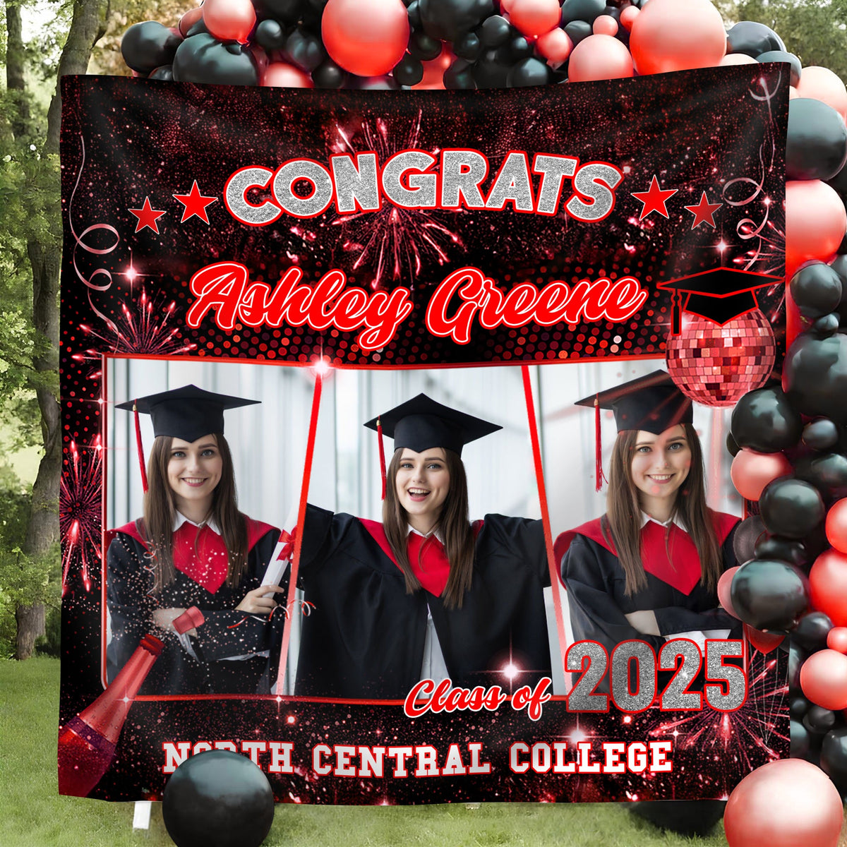 Custom Photo Class of 2026 Graduation Party Backdrop For Grad Party Decorations HO82 893534
