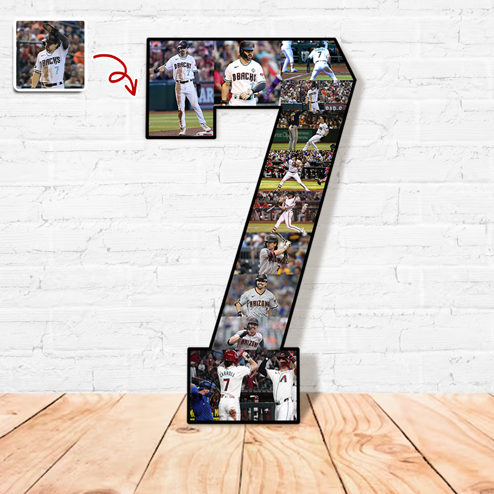 The Photo Collage And Wood Frame For Seniors And Birthdays For Baseball Lover TH10 896521