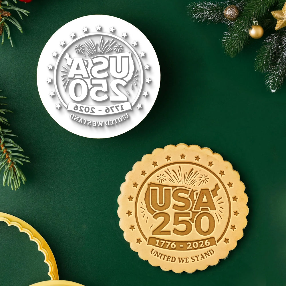 USA 250 Anniversary 1776-2026 United We Stand Cookie Stamp HO82 900668