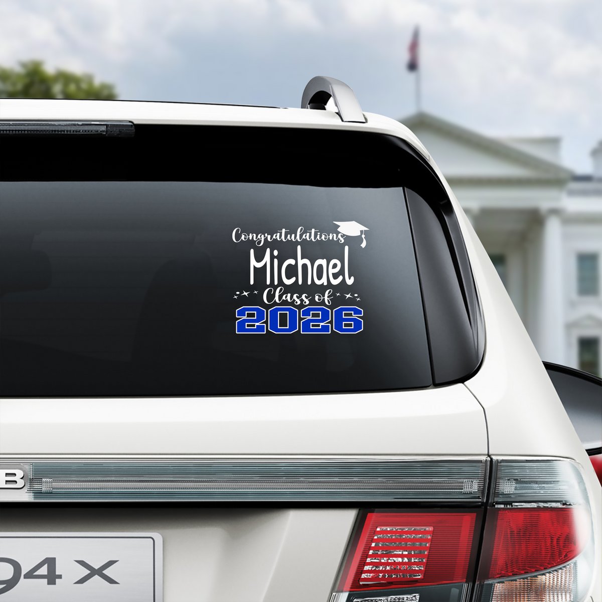 Custom Name Graduation Celebration - Class Of 2026 Car Window Decal Sticker TH10 898493
