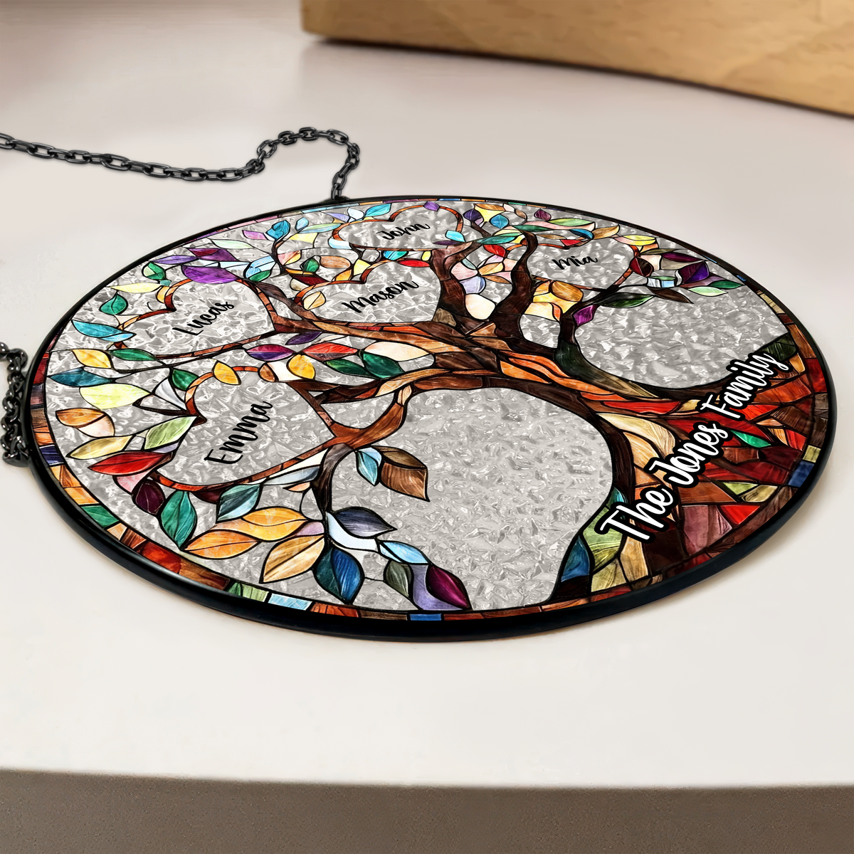 Custom Name Family Unbreakable Bond Tree Of Life Personalized Stained Glass Suncatcher, Mother's Day Gift HA75 920678