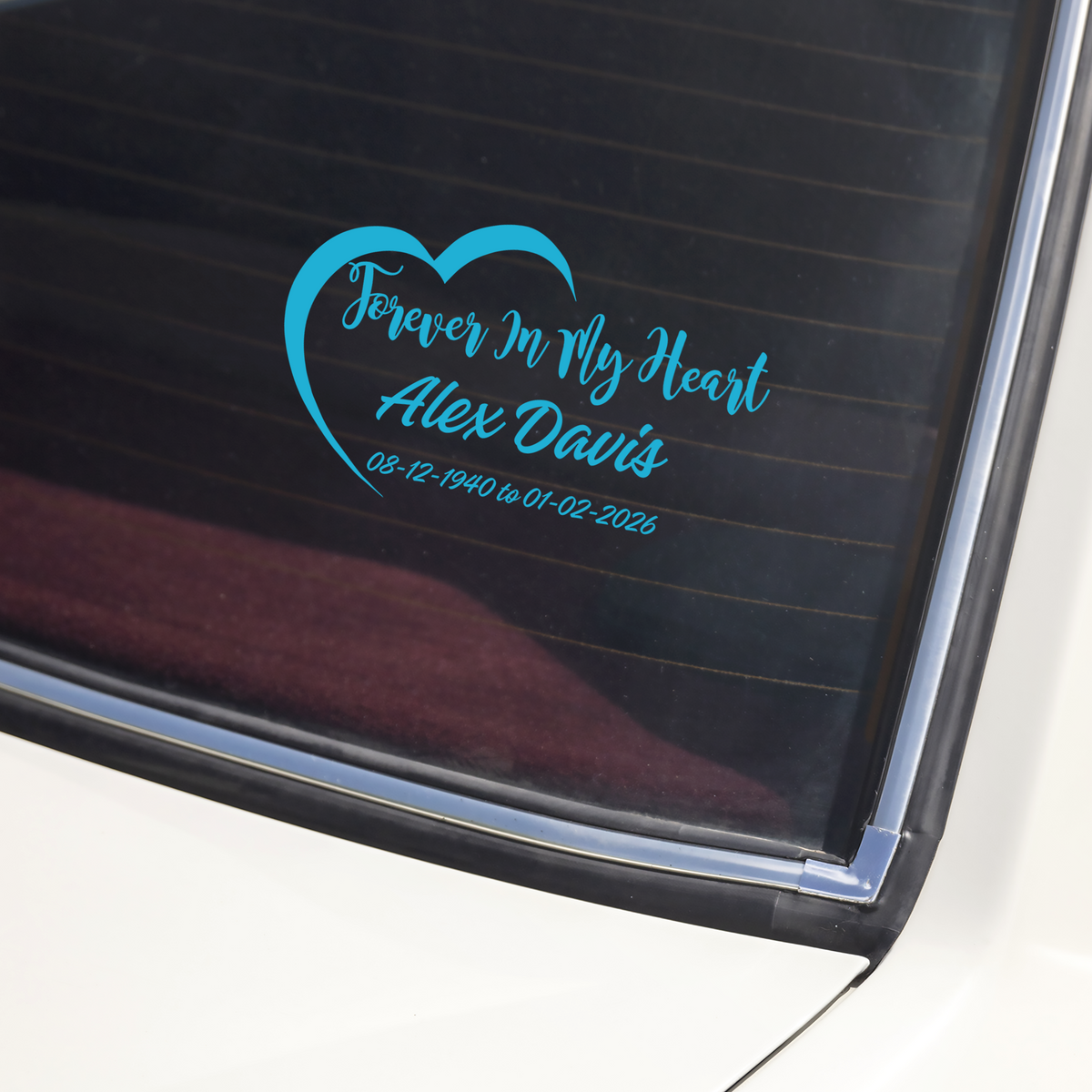 Forever In My Heart Personalized Memorial Car Window Decal Sticker HA75 920002