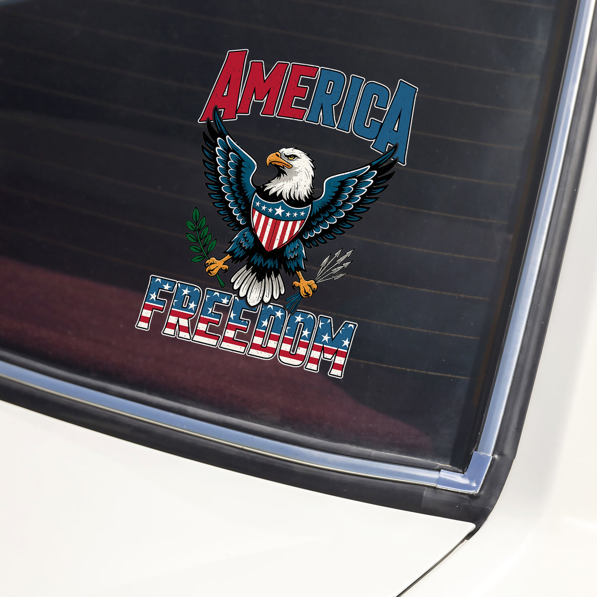 America Freedom USA Flag 250 Birthday Car Window Decal Sticker CH07 896512