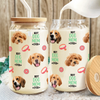 Custom Dog Cat Photo Best Dog Cat Mom Ever Personalized Glass Can CH07 895420