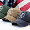 Charlie Kirk Memorial Washed Denim Baseball Cap LM32 65527