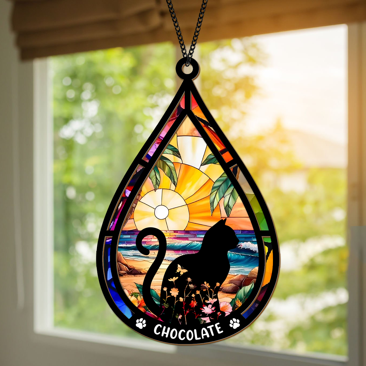 Personalized Cat In Heaven Suncatcher Memorial Gift For Cat Loss CH07 896172