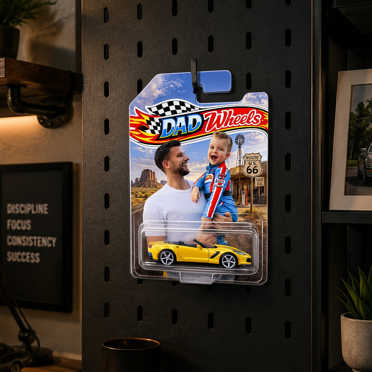 Custom Photo Road Route 66 Dad Wheels Packaging - Diecast Car Keepsake for Father’s Day LM32 669153