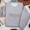 Custom Name Mom And Kid For Mom Sleeve Embroidered Sweatshirt TH10 892757