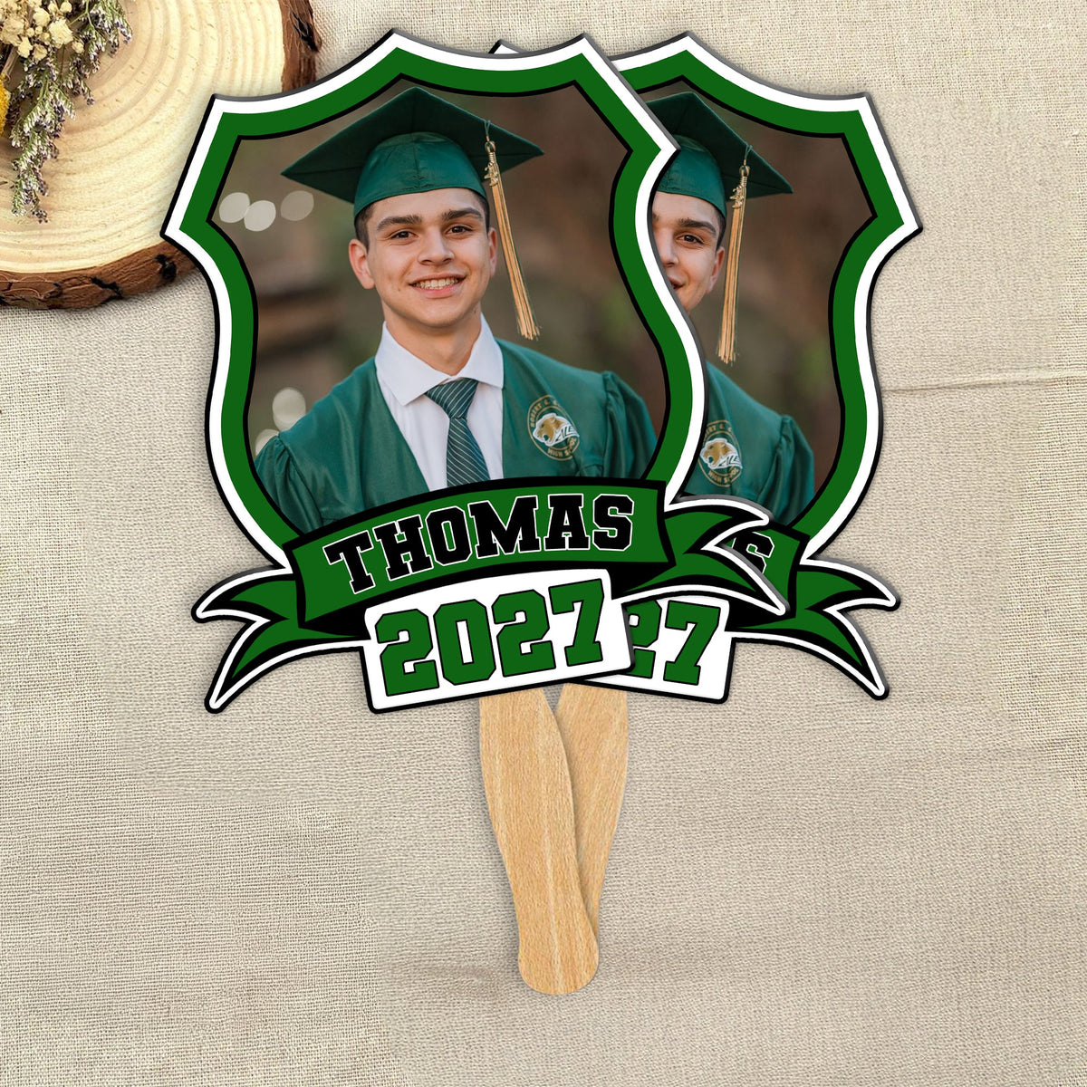 Custom Photo Class of 2026 face Fans Graduation Party Decor Gift CH07 895336