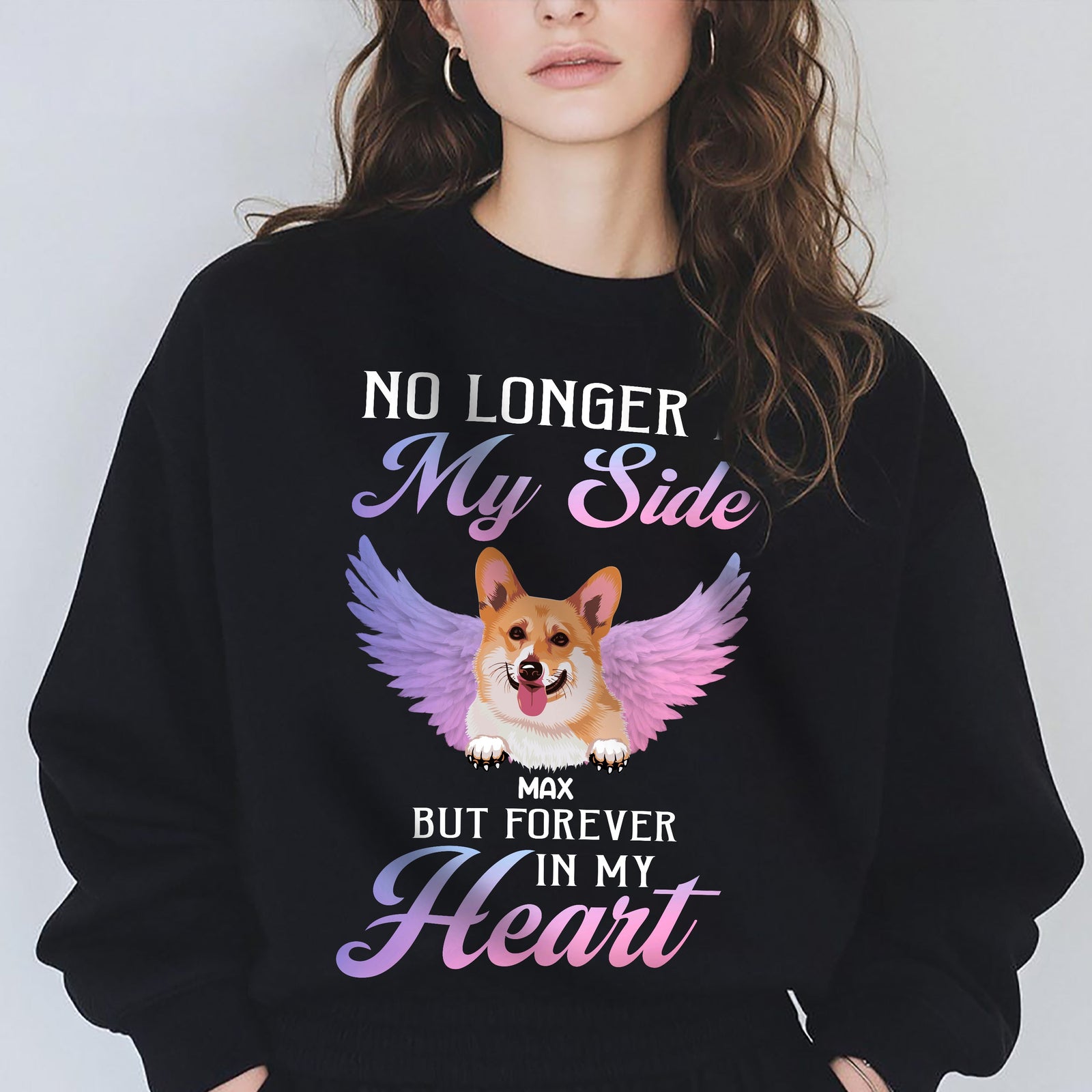 Custom Photo Dog Cat In Heaven Dark Shirt, Memorial Gift For Dog Lovers, Cat Lovers CH07 896336