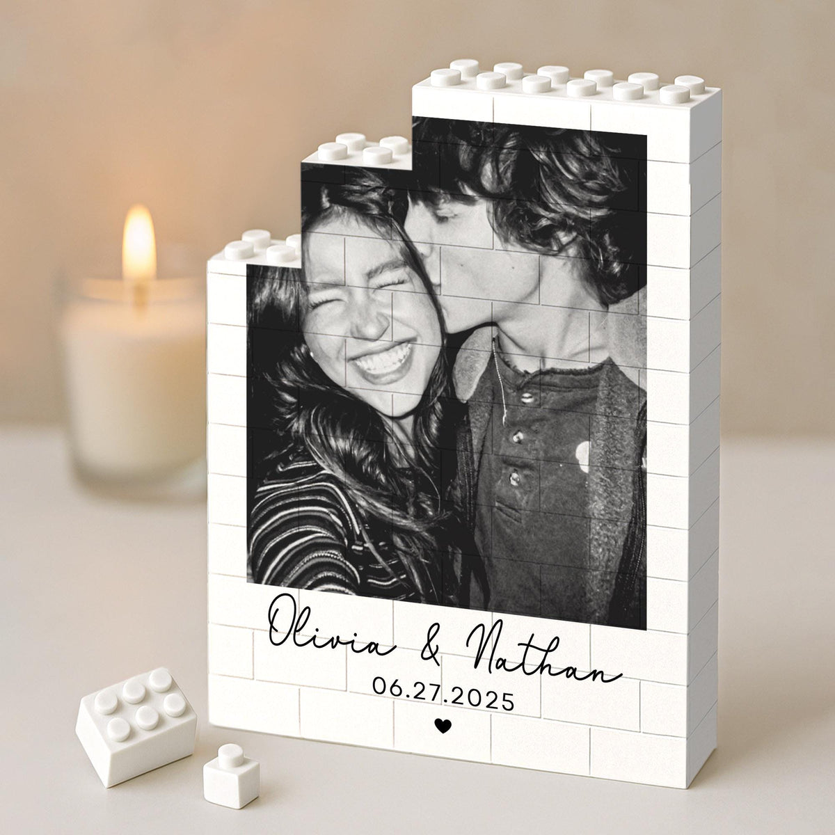 Custom Photo You & Me Always Love Together Building Brick Blocks LM32 895641