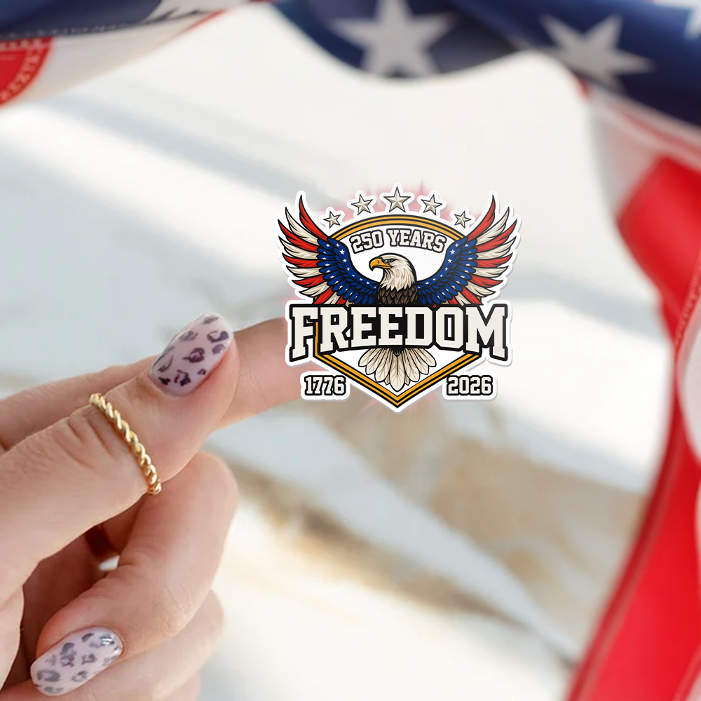 America 250 Years of Freedom 1776–2026 Anniversary Roll Sticker HA75 920350