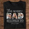 Custom Photo This Awesome Dad Belongs To Dark Shirt For Father's Day LM32 893633