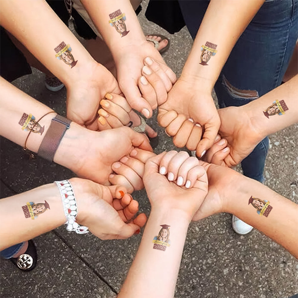 Custom Photo Graduation Class of 2026 Temporary Tattoos HO82 901460