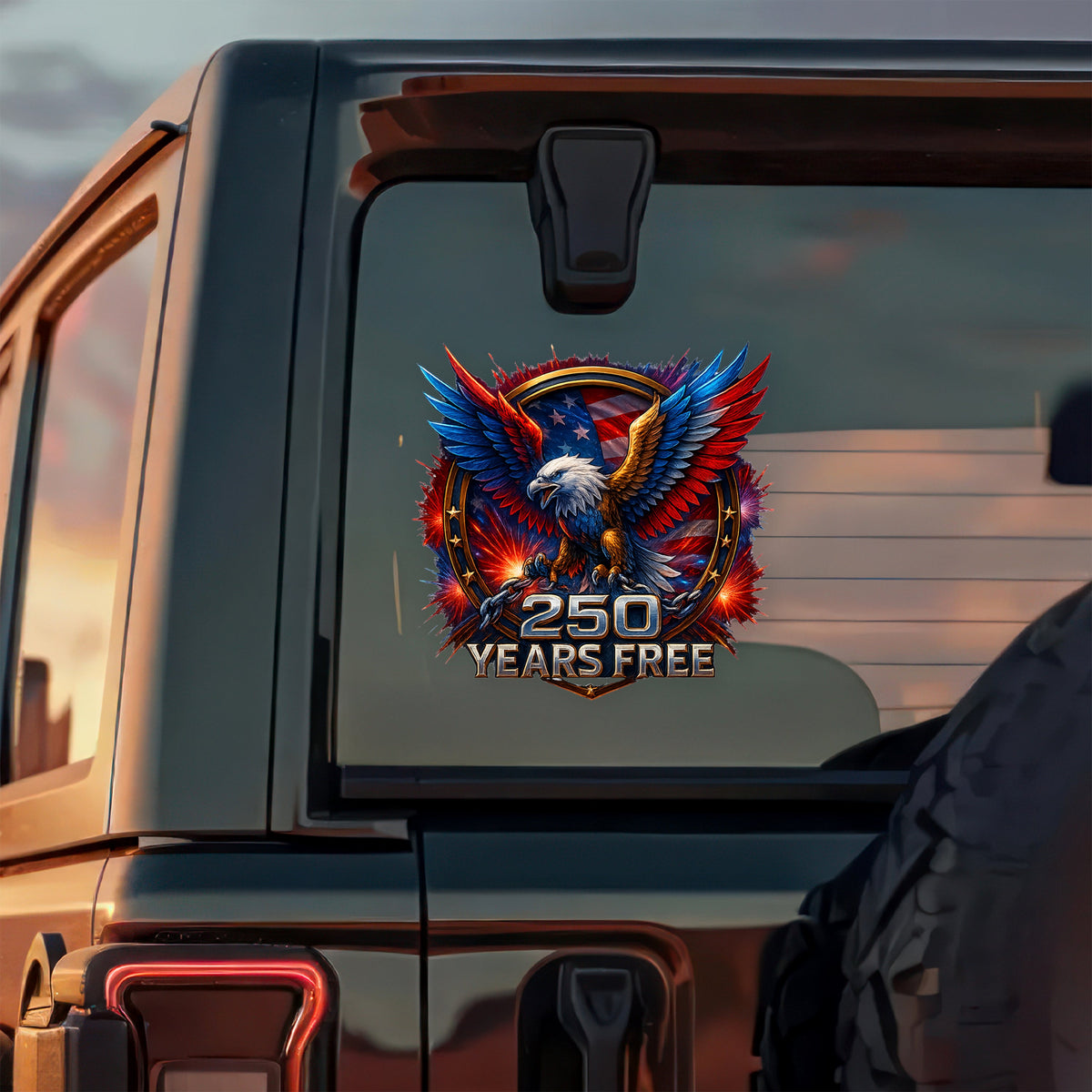 Eagle Strong 250 Years Free Car Window Decal Sticker LM32 895835