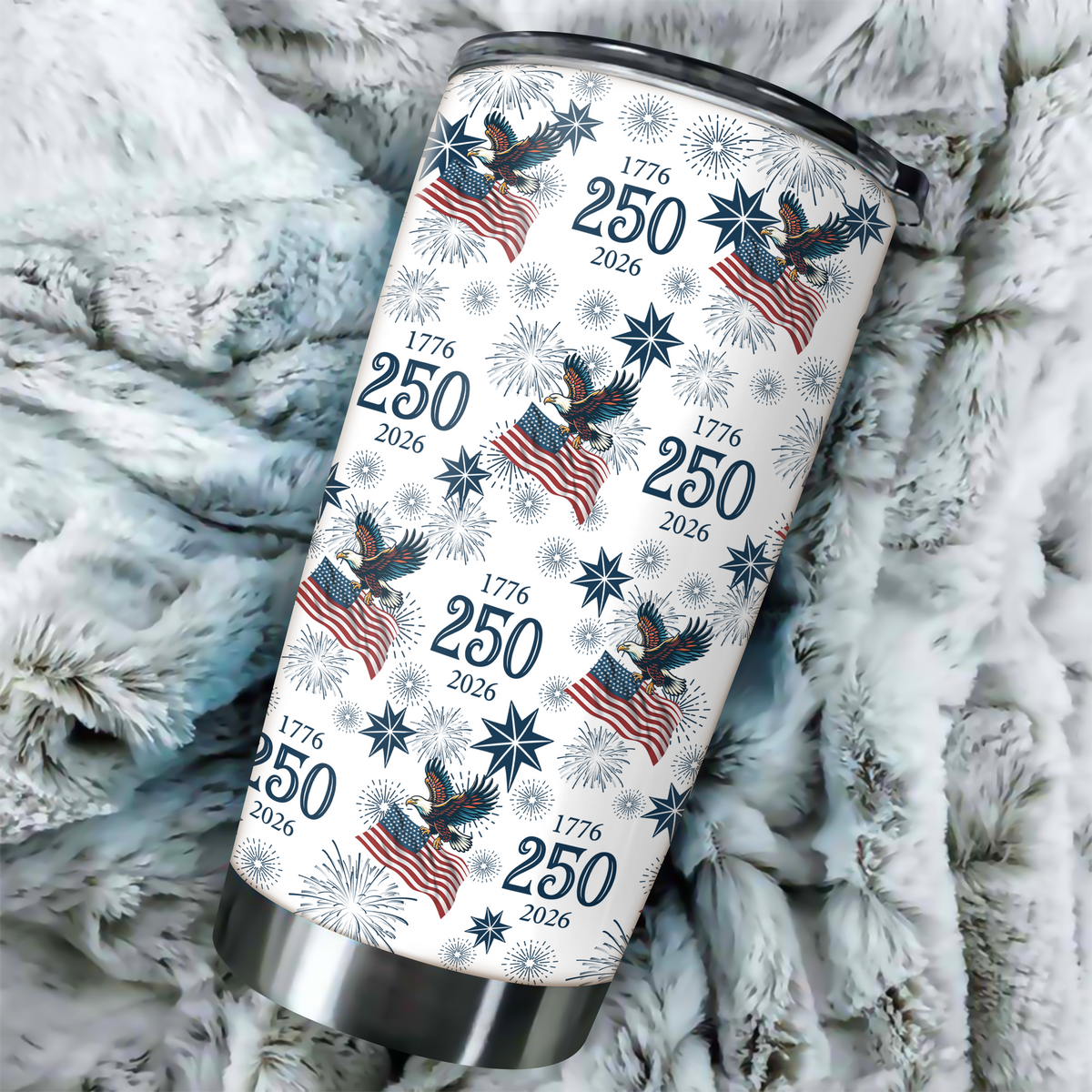 Personalized USA 250 Anniversary Eagle 1776-2026 Fat Tumbler HA75 920306