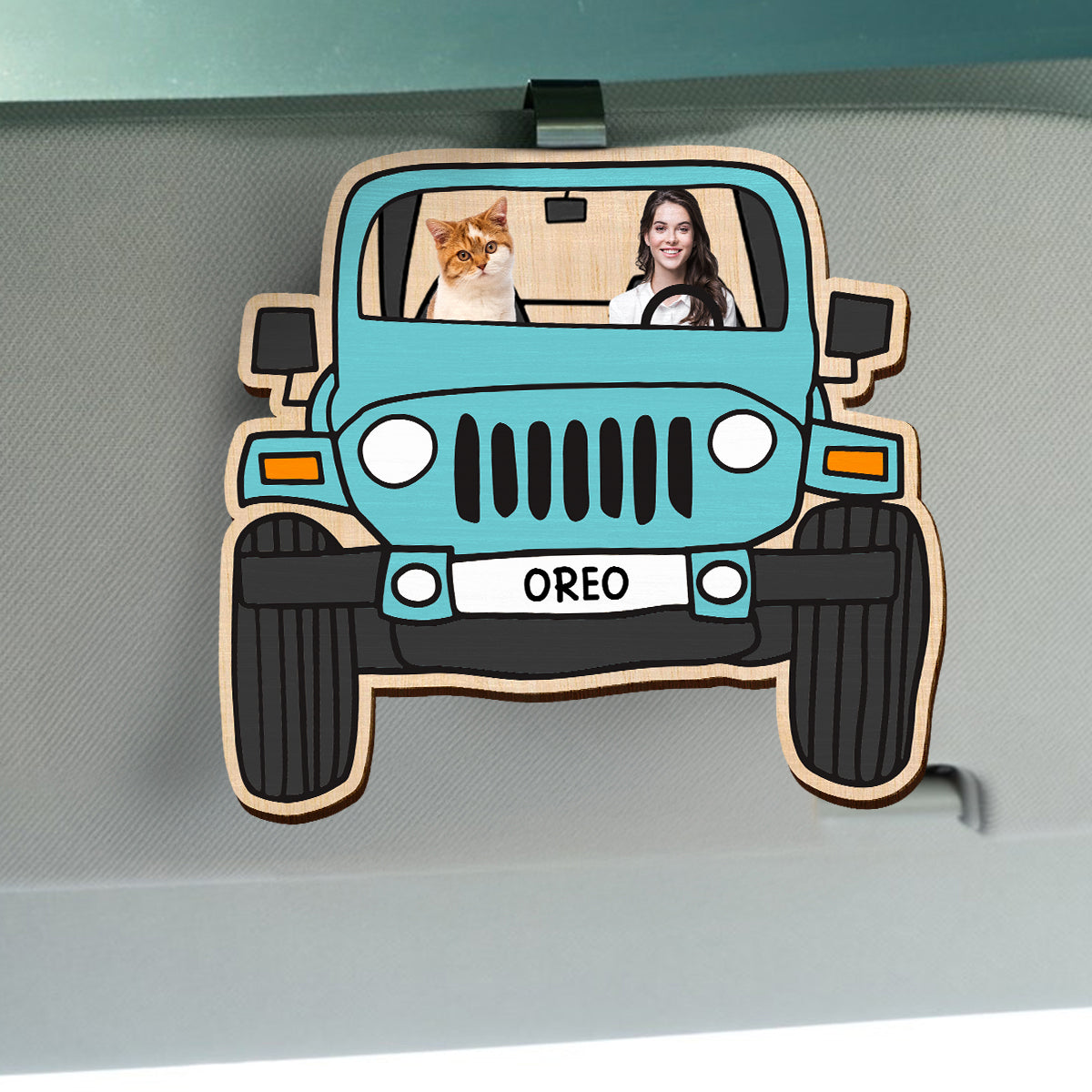 Custom Photo Visor Clip Gift For Dog Cat Lovers HO82 893654