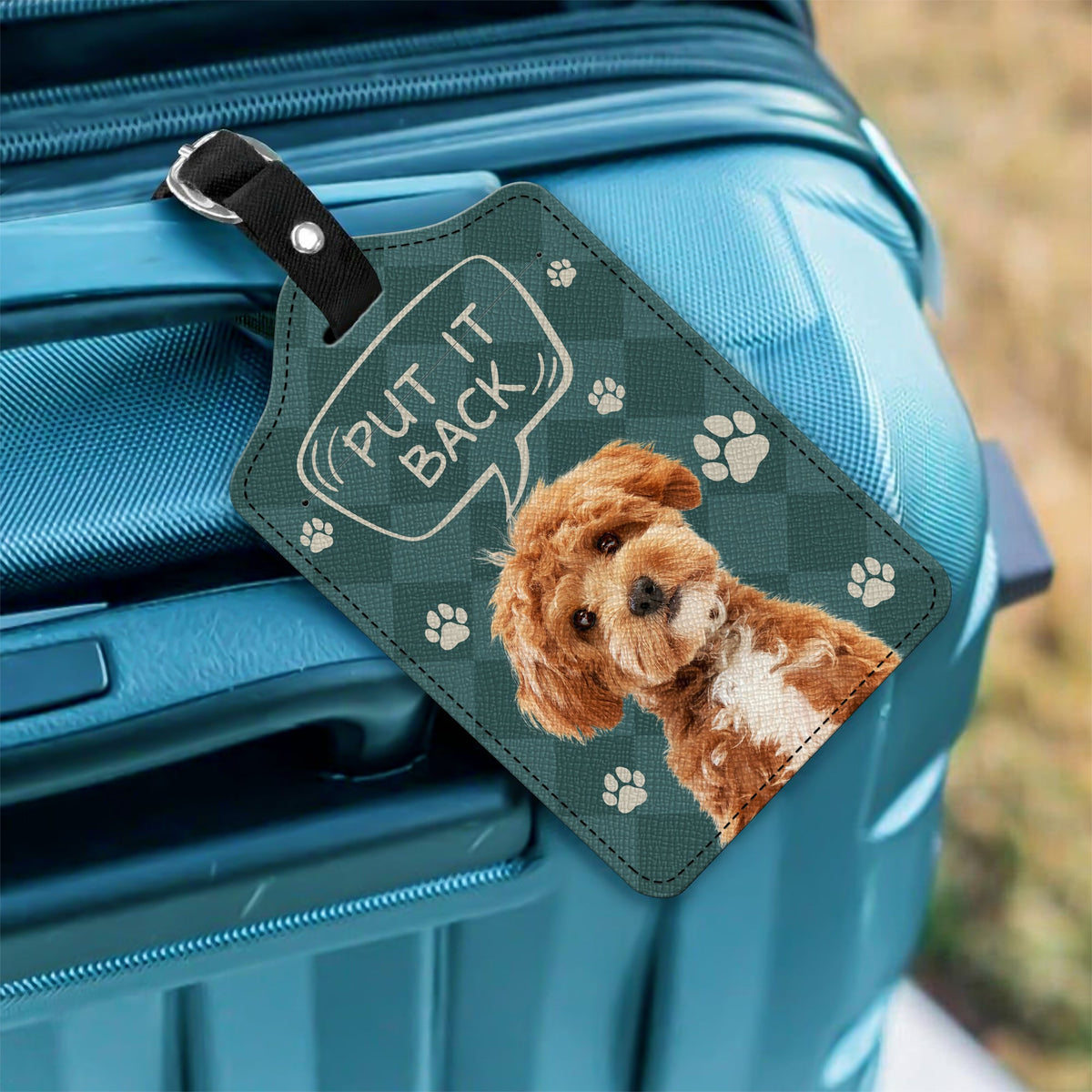 Custom Photo Put It Back Dog Cat Luggage Tag Vacation Gift HA75 892668