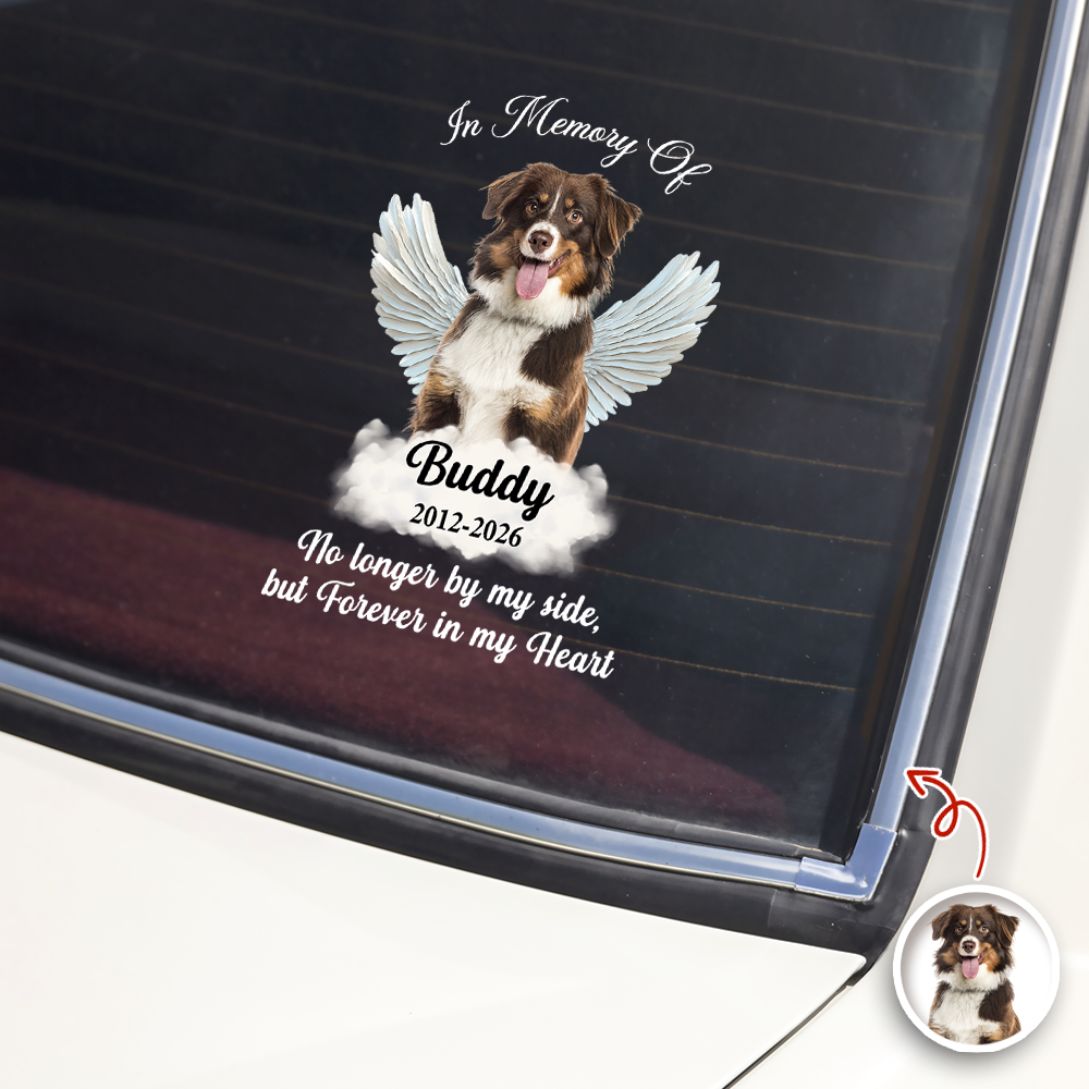 Custom Photo Dog Loss Memorial Car Window Decal Sticker CH07 910478