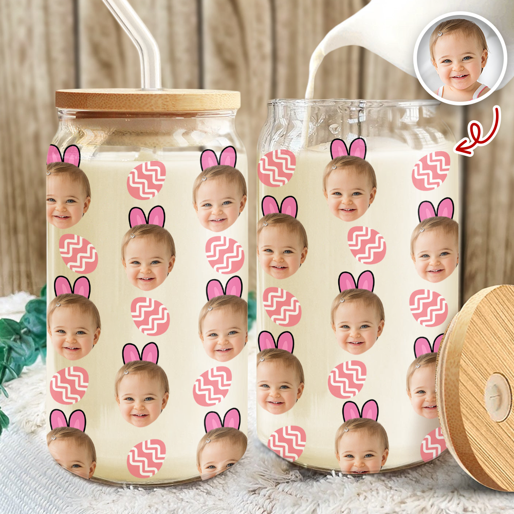 Custom Photo Favorite Peep Glass Can With Lid For Easter Day HA75 898532