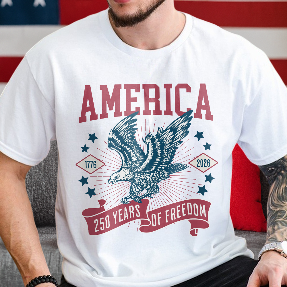 Custom Dog Photo America 250th Anniversary Eagle Bright Shirt LM32 895237