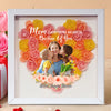 Custom Photo Mother And Daughter Forever Linked Together Personalized Flower Shadow Box  Mother's Day Gift CH07 895470