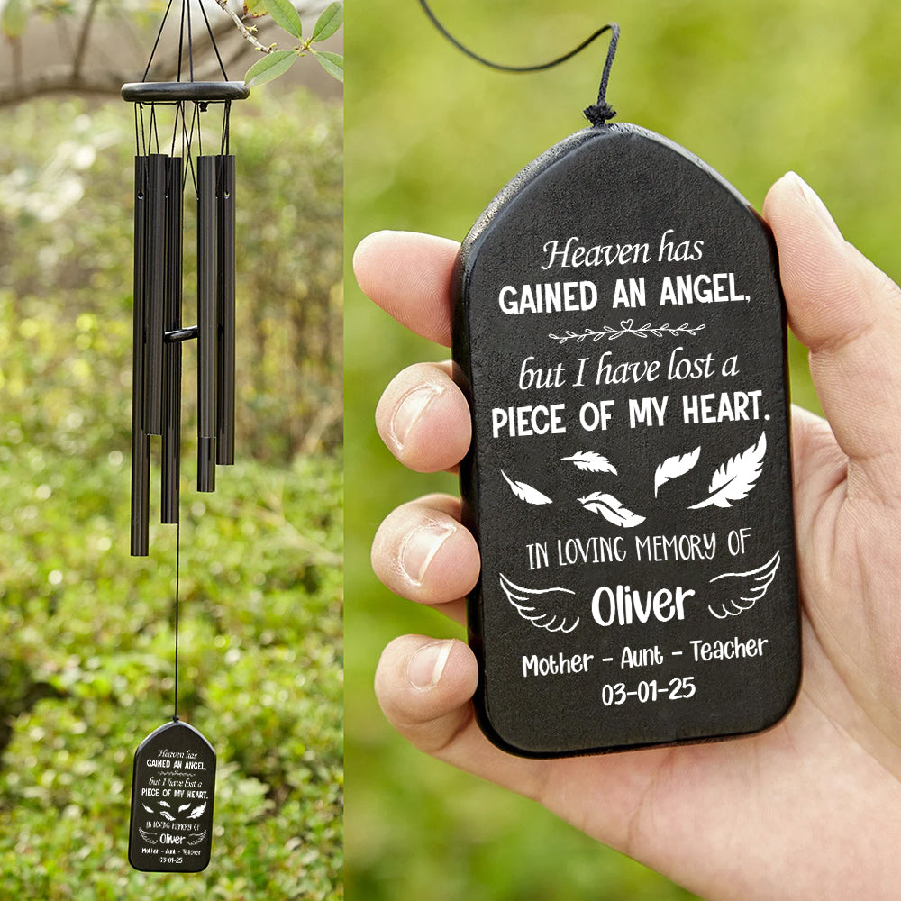 Personalized Memorial Gift Heaven Has Gained An Angel Wind Chimes LM32 893155